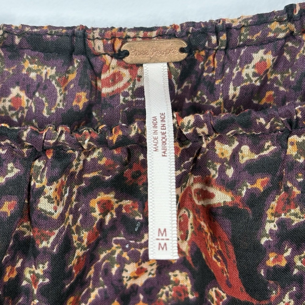 Free People Women Tangier Babydoll Floral Maxi Dress Size M Boho Festival Hippie - Picture 5 of 7